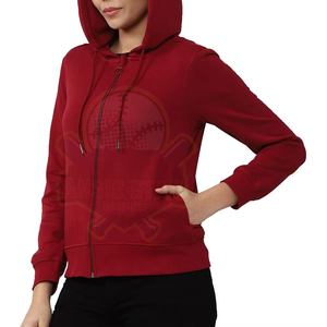 Sudadera con Capucha de Forro Polar Personalizable al por Mayor para Mujer, Ropa de Calle de Invierno, 100% Algodón, Cuello con Capucha, Logotipo Frontal, Secado Rápido - Product Image 1