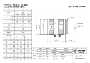 Objectif de vision industrielle de 25 mm avec 10 mégapixels et objectif de format 2/3 pouces pour l'inspection optique automatisée et les caméras industrielles - Product Image 4