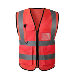 Chaleco de seguridad ligero con cremallera frontal y múltiples bolsillos para utilidad y trabajo al aire libre seguridad chaleco de seguridad de malla transpirable - Product Image 2