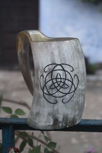 Le Chope Corne de Berserker Warhorn Produit d'artisanat naturel fabriqué à la main - Product Image 2