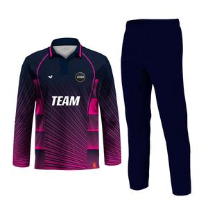 Uniforme de Cricket Personalizado, Sublimación Deportiva, Impresión por Descarga, Hilo Teñido de Secado Rápido, 100% Poliéster, Jersey de Cricket Unisex para Adultos, 160g - Product Image 2