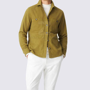 Oversized Structured Over <b>Shirt</b> for <b>Men</b> Spring Custom Solid Color Breathable Eco-Friendly Cotton Fabric High Quality - Product Image 3