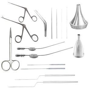 Juego Básico de Cirugía Otorrinolaringológica para Oído, Instrumentos de Mirringotomía y Timpanostomía de Acero Inoxidable, Estándar de Seguridad Aprobado por ISO CE-MOL - Product Image 1