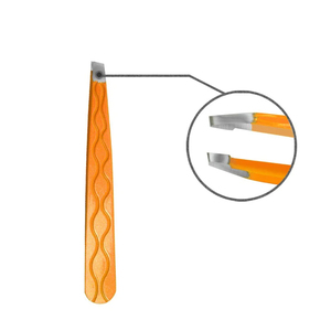 แหนบคิ้วแบบเอียงทำจากสเตนเลสสินค้ามาใหม่แหนบพิมพ์สีสันสดใส - Product Image 3