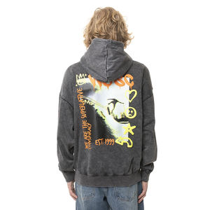 Sudadera con capucha de lavado ácido para hombre, sudadera de moda súper suave de gran tamaño y peso pesado para hombres, mujeres, parejas - Product Image 5