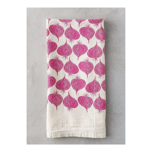 Unique OEM ODM Floral Beige Pink 100% Cotton Embroidered 17x27 Inch 180 GSM <b>Hanging</b> <b>Loop</b> Soft New Absorbent Kitchen <b>Towels</b> - Product Image 4