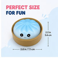 Jouets anti-stress personnalisés en mousse PU, en forme de boulette vapeur Kawaii, à remontée lente, à presser, avec cuiseur vapeur