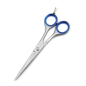Ciseaux de barbier professionnels pour droitiers, manche en céramique moyen, lames légères en acier inoxydable, coupe de cheveux, coiffure - Product Image 1