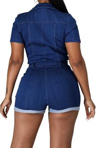 Nuevo estilo Traje de mezclilla de manga corta para mujer Top transpirable Conjunto de traje de mezclilla de dos piezas para venta en línea en precio asequible 2026 - Product Image 3