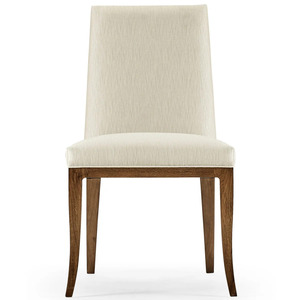 Silla de Comedor Moderna Tapizada sin Brazos con Patas de Madera Sólida para Comedor y Hogar - Product Image 1