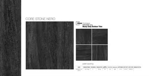 Pierre Noyau de 20mm Nero Heavy Duty 600x600 Carrelage Porcelaine R11 Surface pour Hôtel Allée Extérieur Europe - Product Image 3