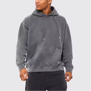 Sudaderas con Capucha para Hombre, Estilo Urbano Casual, Lavado Ácido, Textura Lavada, Ajuste Cómodo, Costuras Duraderas, Aspecto Elegante - Product Image 1