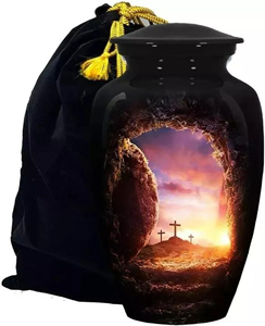 Handcrafted Aluminum Cremation <b>Urn</b> Personalized <b>Urns</b> with Meena Coating Engraving Available Keepsake (3 Cu) & <b>Large</b> (220 Cu) - Product Image 4