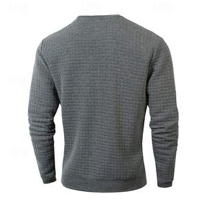 Oferta: Sudaderas de Algodón Orgánico Antiarrugas para Hombre, Cuello Redondo, Talla Grande, Invierno 2025, Personalizables - Product Image 5