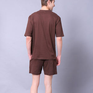 Conjunto de Dos Piezas para Hombre, Camiseta de Algodón de Manga Corta Informal y Transpirable para Verano, Pantalones Cortos a Juego, Nuevo - Product Image 4