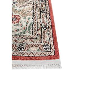 Alfombras de Seda Anudadas a Mano Gulmarg, Rectangulares, con Medallón Rojo Naranja Abstracto, para el Hogar, 9x12, Hechas a Mano en Tabriz, para Dormitorio o Pasillo - Product Image 4