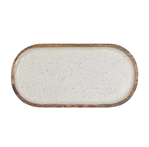 Plato de servir de madera con estampado de latón AK en plato de gran capacidad multicolor al mejor precio para vajilla/utensilios de cocina - Product Image 3