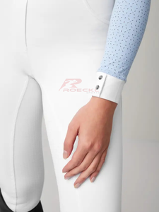 Chemise de spectacle d'équitation pour femmes équestres élégantes vente en gros coupe confortable tissu respirant et durable hauts à manches longues pour les cavaliers - Product Image 2