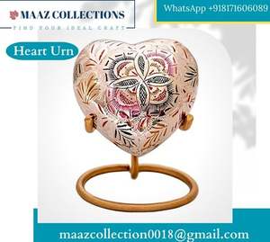 Urne funéraire souvenir en forme de coeur personnalisée en gros pour les cendres humaines et animales | Mini urne funéraire avec lumière bleue - Product Image 3