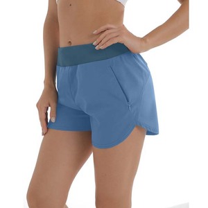 Short de sport de qualité supérieure pour femmes, vêtements courts de course, de Yoga, taille élastique, décontracté, couleur unie, été, Spandex, Polyester - Product Image 2