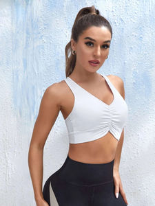 Sujetador deportivo de Yoga sin costuras de alto impacto para mujer, Sujetador deportivo corto sin espalda, venta al por mayor, ropa deportiva de gimnasio de talla grande con forro de Spandex - Product Image 2