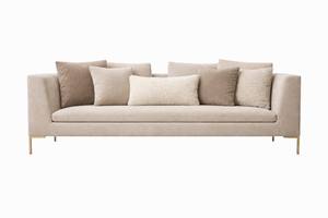 Rafael Modern Luxury Fabric <b>Sofa</b> | Italian Minimalist Design Upholstered <b>Sofa</b> - Metal Legs | OEM Contemporary <b>Living</b> <b>Room</b> <b>Sofa</b> - Product Image 5
