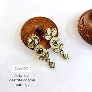 Traditional Kundan <b>Jhumka</b> <b>Earrings</b> with Pearl Detailing Elegant Indian Jewelry for Women for All Occasions - Product Image 1