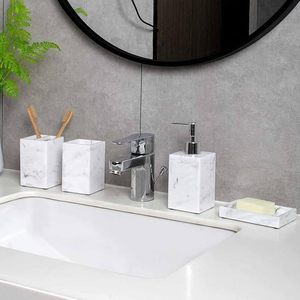 Ensemble de salle de bain quatre pièces en résine de luxe de la meilleure qualité Accessoires de salle de bain modernes de couleur personnalisée - Product Image 4