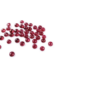 Rubí Natural de Bangkok de Alta Calidad, Calibrado, Cabujón, Corte Brillante, Redondos de 4mm y 5mm, Pulidos, Piedras Preciosas Sueltas, Base Plana, 8mm, Hermosos - Product Image 5