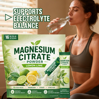Poudre de citrate de magnésium saveur citron vert pour la santé digestive, l'équilibre électrolytique et le soutien des fonctions musculaires, marque privée OEM