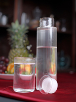 Ensemble de bouteilles en verre décoratives avec couvercle à poussoir, capacité de 700 ml, Borotech G-204 transparent, pour les mariages, les services festifs, la décoration de table moderne