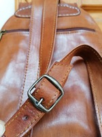 Sac à dos marocain unisexe en cuir Boho fait main en cuir marron