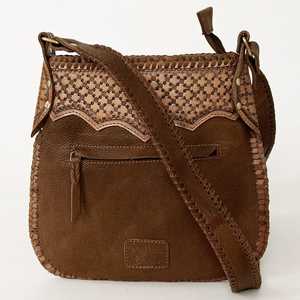 Vente en gros Sac fourre-tout en cuir de vachette pour femmes Modèle personnalisé usiné à la main Western Concho Sac à bandoulière décoré de fleurs - Product Image 4