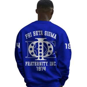 Phi Beta Sigma 1914 Suéter de punto acrílico Chenille Letras griegas Fraternidad Ropa Azul Sigma Suéter Sigma Beta Regalo - Product Image 6