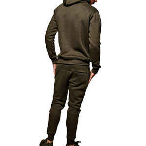 Conjunto de sudadera con Jersey desgastado personalizado al por mayor, chándal de 100% algodón para hombre, bordada Sudadera con capucha para el invierno, precio barato OEM - Product Image 3