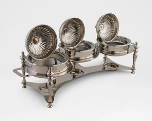 Look du Moyen-Orient Design le plus luxueux chauffe-plats avec support ensemble de trois buffet chauffe-plats arabe Ramadan décoratif classique - Product Image 4