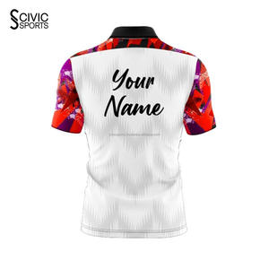 Custom Quarter Zipper <b>Bowling</b> Jersey Polyester Printed Logo Sublimation Breathable <b>Bowling</b> <b>Shirt</b> - Product Image 4