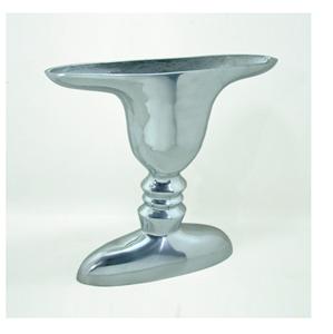 Juego de jarrones de flores de alta calidad de diseño de lujo de dos macetas acabado plateado de aluminio para decoración del hogar sala de estar y dormitorio - Product Image 6