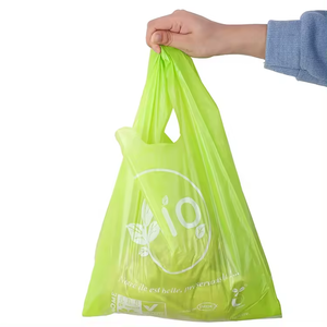 Vente en gros T-shirt écologique biodégradable et recyclable avec logo personnalisé Sacs d'épicerie Gravure pour supermarché - Product Image 3