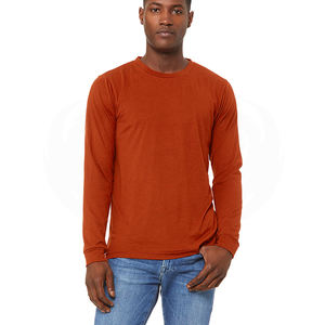 Bella + Canvas 3513 Unisex Tri-blend Camiseta de manga larga Basic Steel Grey Camiseta de manga completa - Product Image 4