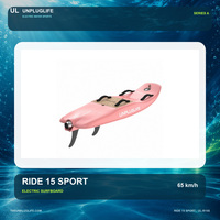 Planche de surf électrique UNPLUGLIFE RIDE 15 SPORT avec moteur 15 kW, en fibre de verre, et batterie 6,3 kWh