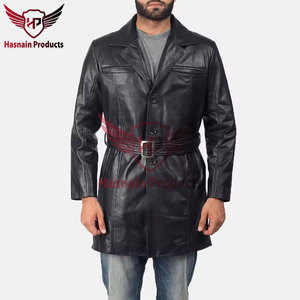 Chaqueta de Cuero Genuino de Alta Calidad para Hombre, Fabricación Premium, Cierre de un Solo Botón, Abrigo de Invierno con Relleno de Plumón de Ganso Gris al 70% - Product Image 2