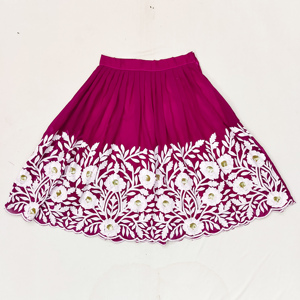 Lehenga Choli Shoryam de fête haut de gamme pour enfants, mode traditionnelle indienne pour filles, broderie florale marron, longueur au sol - Product Image 4