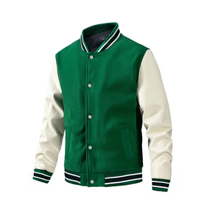 Veste de baseball varsity en cuir avec manches en cuir, broderie varsity de haute qualité, fabrication OEM, lettres personnalisées - Product Image 6