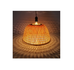 Vietnamese Luxury Handmade Wicker Rattan Hanging <b>Lamp</b> Glass Shade Modern Indoor Outdoor Bamboo Application <b>Lamp</b> Covers Shades - Product Image 1