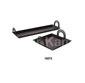 Assiettes de service décoratives en aluminium argenté pour table à manger, mariage et fête - Product Image 5