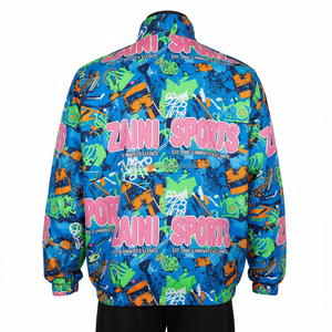 Veste coupe-vent en polyester de qualité supérieure 150 GSM Impression par sublimation multicolore vibrante avec logo personnalisé Veste coupe-vent pour homme - Product Image 2