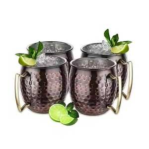 Top Selling High Quality Minimalist Genuine Copper Moscow Mule Mug Lead Free Pure Copper Tumbler for Wedding <b>Gift</b> - Product Image 5