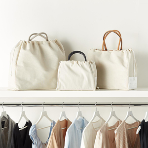 Sacs à poussière en toile de coton avec logo personnalisé sacs à main et housse de rangement pour chaussures <span class=keywords><strong>pochette</strong></span> à cordon pour sac à main protection contre la poussière - Product Image 4