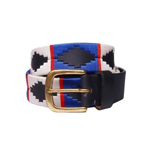 Premium de haute qualité Design géométrique en laiton boucle ardillon véritable Polo ceinture en cuir pour hommes et femmes ceinture à la mode vente chaude - Product Image 1